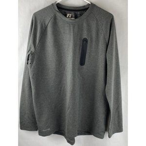 Russell Dri-Power 360 Mens Size L(42-44) Gray Long Sleeve Athletic Shirt
